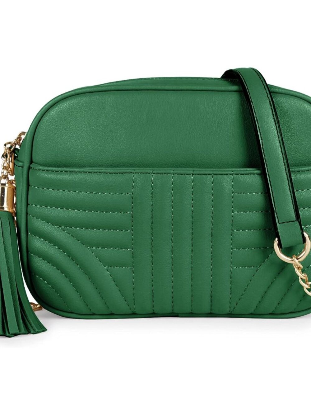 Quilted Crossbody Bags for Women - Stylish Camera Bag with Tassel - Lightweight
